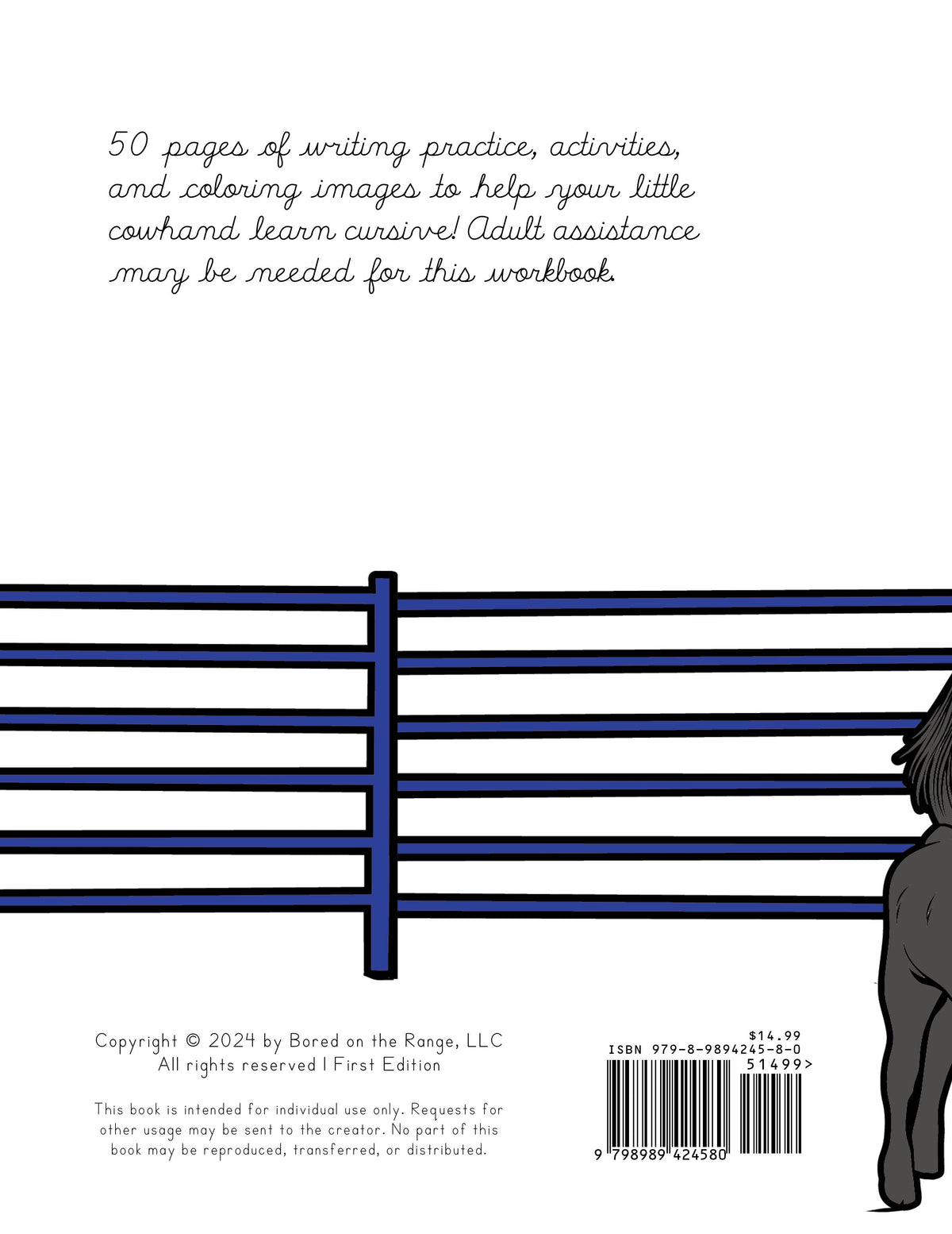 Bored In Cursive Branding: Cursive Handwriting Workbook – Bored on the Range LLC