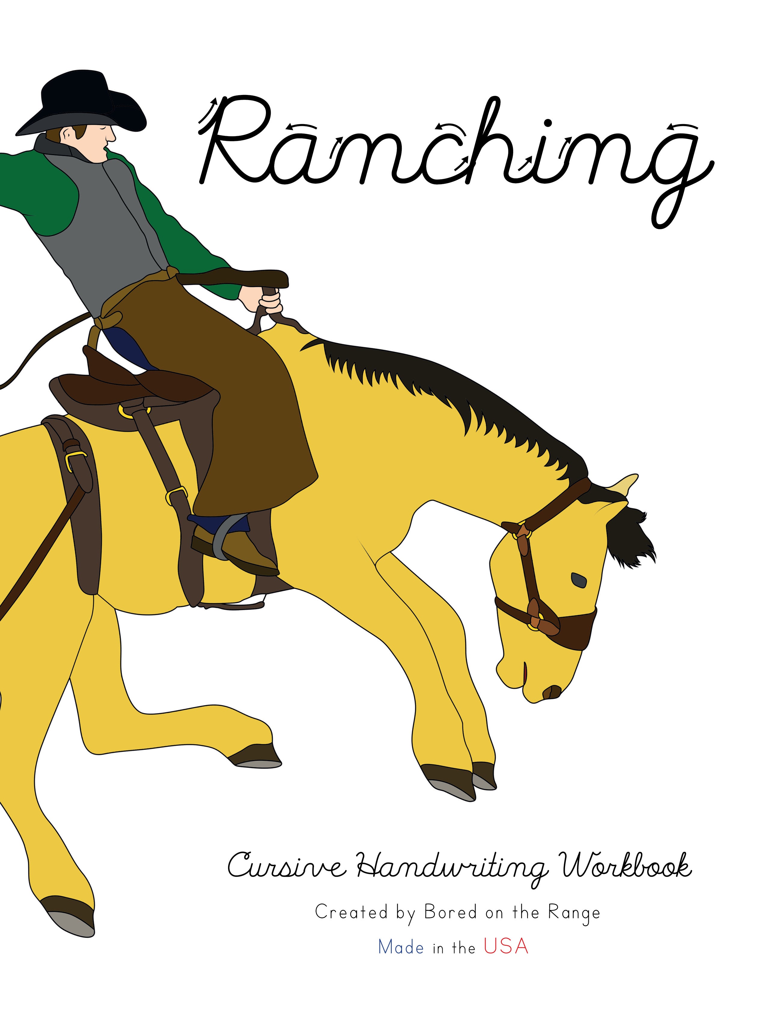 Range In Cursive Letters Ranching: Cursive Handwriting Workbook – Bored on the Range LLC