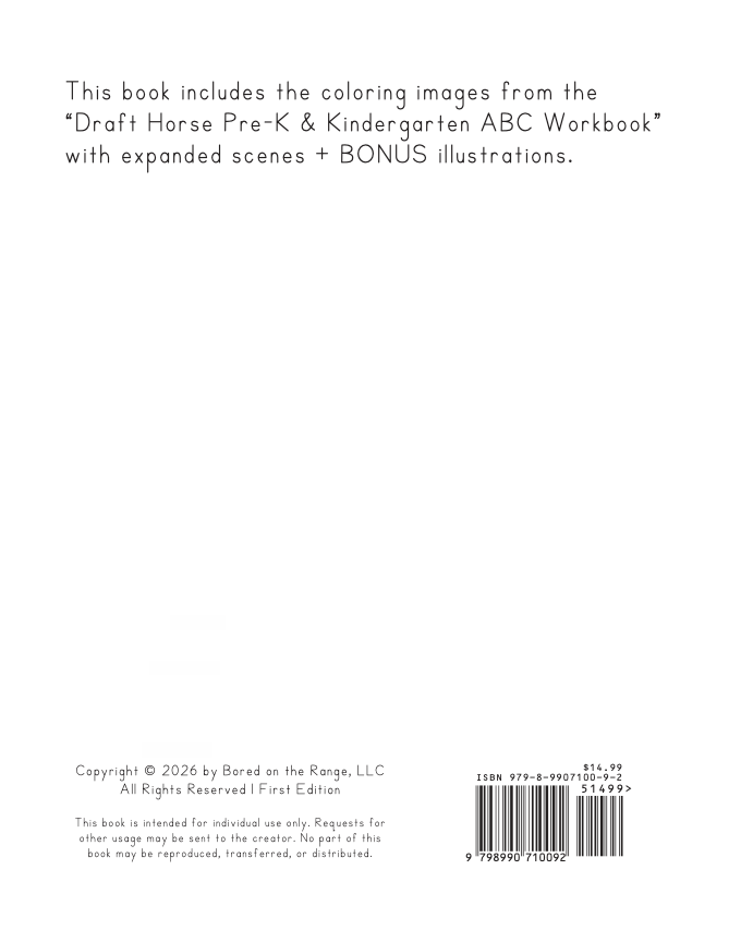 Draft Horse Just Coloring